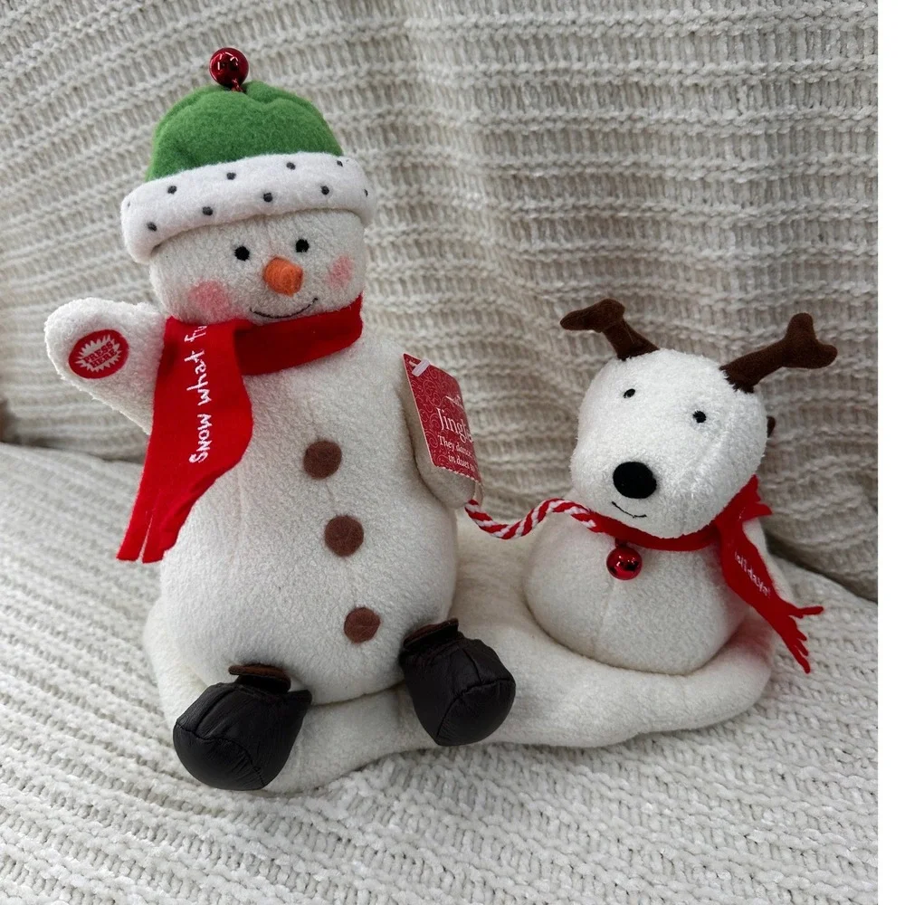 Hallmark‎ Jingle Pals Snowman Dog Plush Animated Singing Dancing Christmas Toy